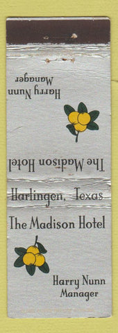 Matchbook Cover - Madison Hotel Harlingen TX