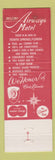 Matchbook Cover - Lenny's Hide A Way Miami Airways Motel Miami Springs FL WEAR