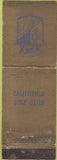 Matchbook Cover - California Golf Club WORN