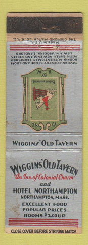 Matchbook Cover - Wiggins Old Tavern Hotel Northampton MA WEAR #2