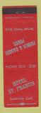 Matchbook Cover - Hotel St Francis Susanville CA