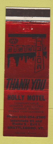 Matchbook Cover - Holly Motel Brattleboro VT RED