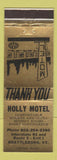 Matchbook Cover - Holly Motel Brattleboro VT GOLD