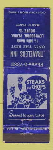 Matchbook Cover - Travelers Inn Lewisburg PA WEAR