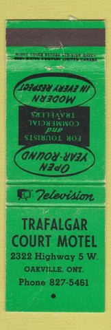 Matchbook Cover - Trafalgar Court Motel Oakville ON WORN