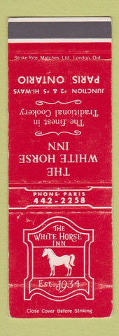 Matchbook Cover - White Horse Inn Paris ON WEAR