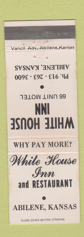 Matchbook Cover - White House Inn Restaurant Abilene KS