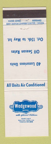 Matchbook Cover - Wedgewood Motel Birch Cove Halifax NS