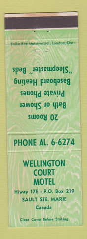 Matchbook Cover - Wellington Court Motel Sault Ste Marie ON