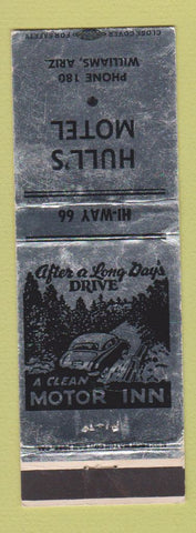 Matchbook Cover - Hull's Motel Williams AZ Route 66 WEAR