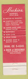 Matchbook Cover - Huckins Hotel Oklahoma City OK WEAR