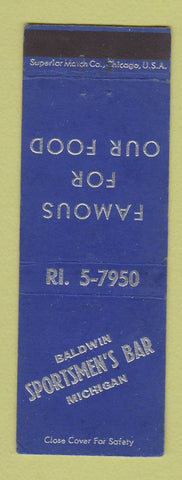 Matchbook Cover - Baldwin Sportsmen's Bar Baldwin MI