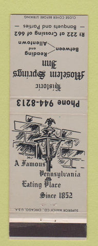 Matchbook Cover - Moselem Springs Inn PA