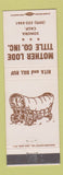 Matchbook Cover - Mother Lodge Title Company Sonora CA