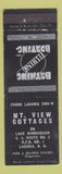 Matchbook Cover - Mountain View Cottages Laconia NH
