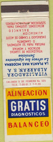 Matchbook Cover - Gratis Diagnostics Mexico