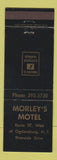 Matchbook Cover - Morley's Motel Ogdensburg NY