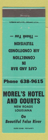Matchbook Cover - Morel's Hotel and Courts New Roads LA
