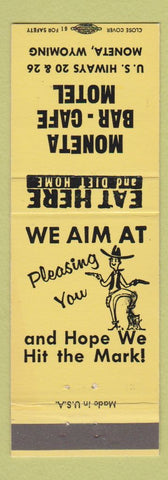 Matchbook Cover - Moneta Bar Cafe Motel Moneta WY