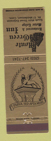 Matchbook Cover - Monte Green Inn Restaurant Middletown CT WEAR
