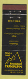 Matchbook Cover - Restaurant Transalpin Croix Switzerland