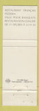 Matchbook Cover - Restaurant Transalpin Croix Switzerland