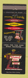 Matchbook Cover - Travel Inn Meridian Jackson Greenwood Biloxi Pascagoula MS