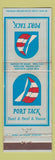 Matchbook Cover - Port Tack Reef & Beef Las Vegas NV WEAR