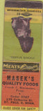 Matchbook Cover - Masek's Foods St Paul MN POOR