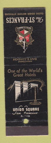 Matchbook Cover - St Francis Hotel San Francisco CA