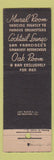 Matchbook Cover - St Francis Hotel San Francisco CA