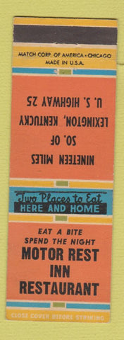 Matchbook Cover - Motor Rest Inn Restaurant Lexington KY