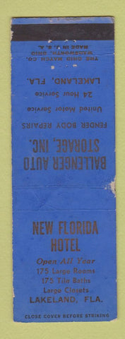 Matchbook Cover - New Floria Hotel Lakeland FL WEAR