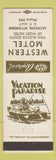Matchbook Cover - Western Motel Jackson WY