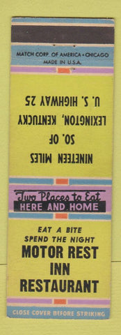 Matchbook Cover - Motor Rest Inn Restaurant Lexington KY