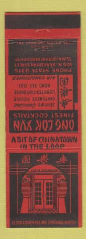 Matchbook Cover - Ong Lok Yun Chinese Restaurant Chicago IL
