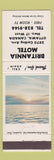 Matchbook Cover - Britannia Motel Ottawa ON
