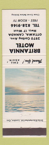 Matchbook Cover - Britannia Motel Ottawa ON
