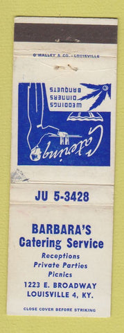 Matchbook Cover - Barbara's Catering Service Louisville KY WEAR