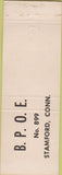 Matchbook Cover - Elks Lodge STamford CT Christmas