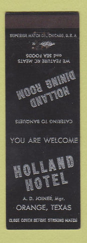 Matchbook Cover - Holland Hotel Orange TX
