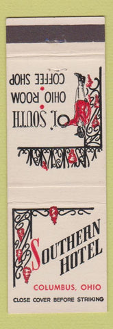 Matchbook Cover - Southern Hotel Columbus OH Ol South