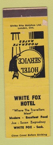 Matchbook Cover - White Fox Hotel White Fox SK WEAR