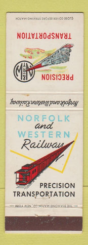 Matchbook Cover - Norfolk and Western Railroad Precision Transportation