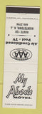 Matchbook Cover - My Abode Motel Hightstown NJ