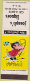 Matchbook Cover - Joseph's Liquors West Los Angeles CA
