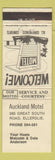 Matchbook Cover - Auckland Motel New Zealand WEAR