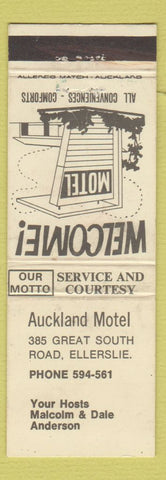 Matchbook Cover - Auckland Motel New Zealand WEAR