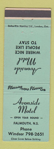 Matchbook Cover - Avonside Motel Falmouth NS WEAR