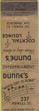 Matchbook Cover - Dunne's Lounge San Francisco CA WEAR